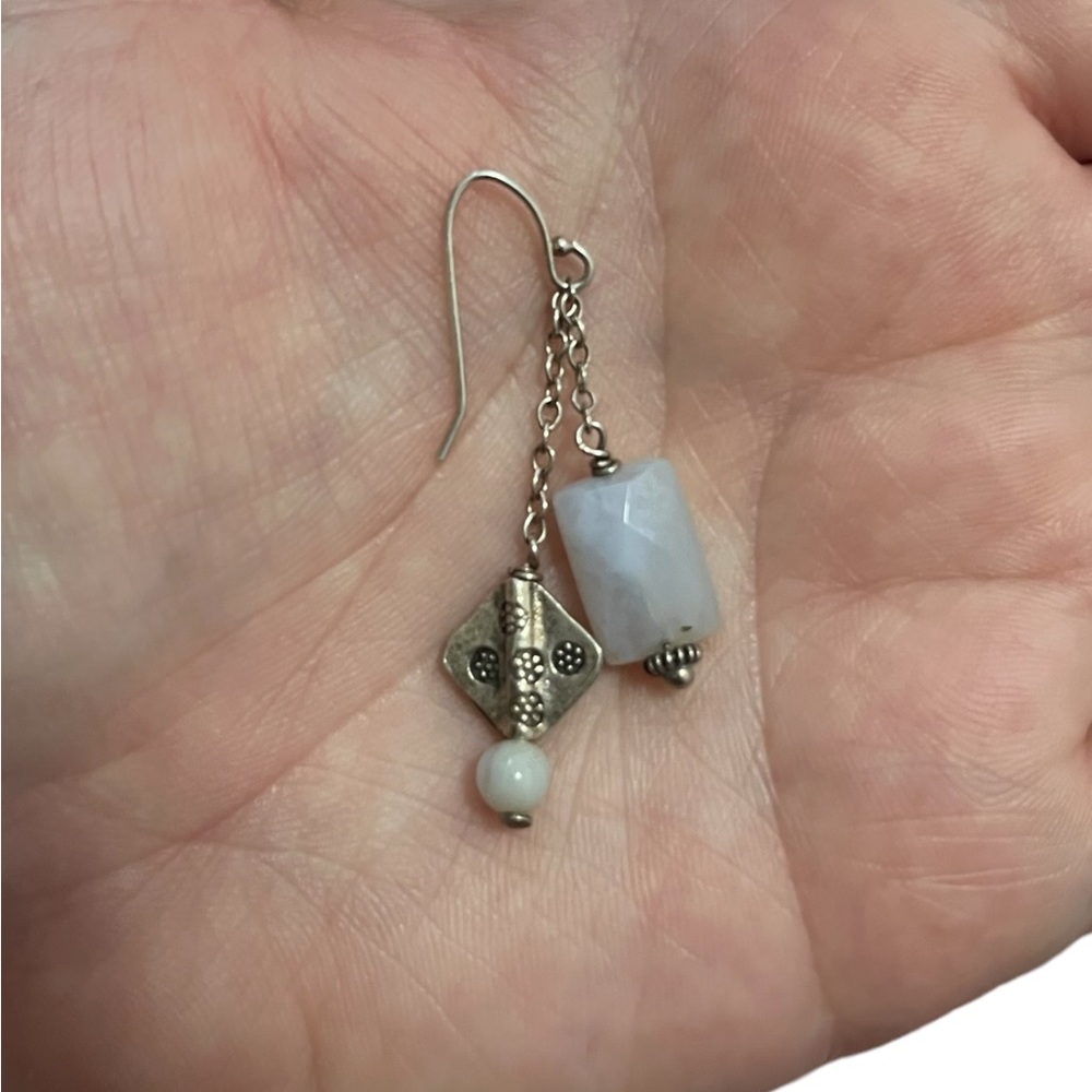 Moonstone Dangling Earrings - Picture 4 of 11